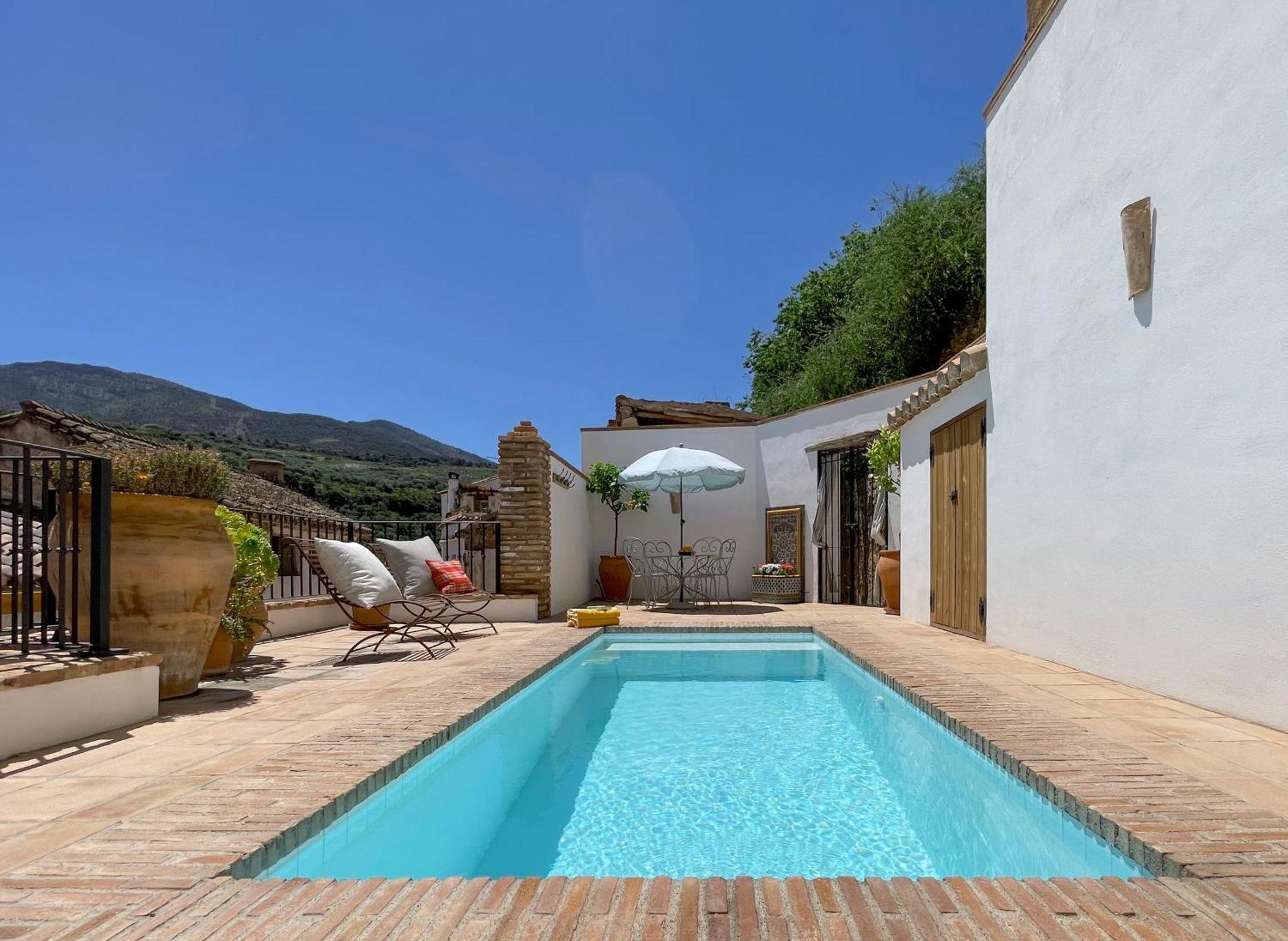 Stunning Spanish White Village Home Private Pool Stunning Views Saleres Bagian luar foto